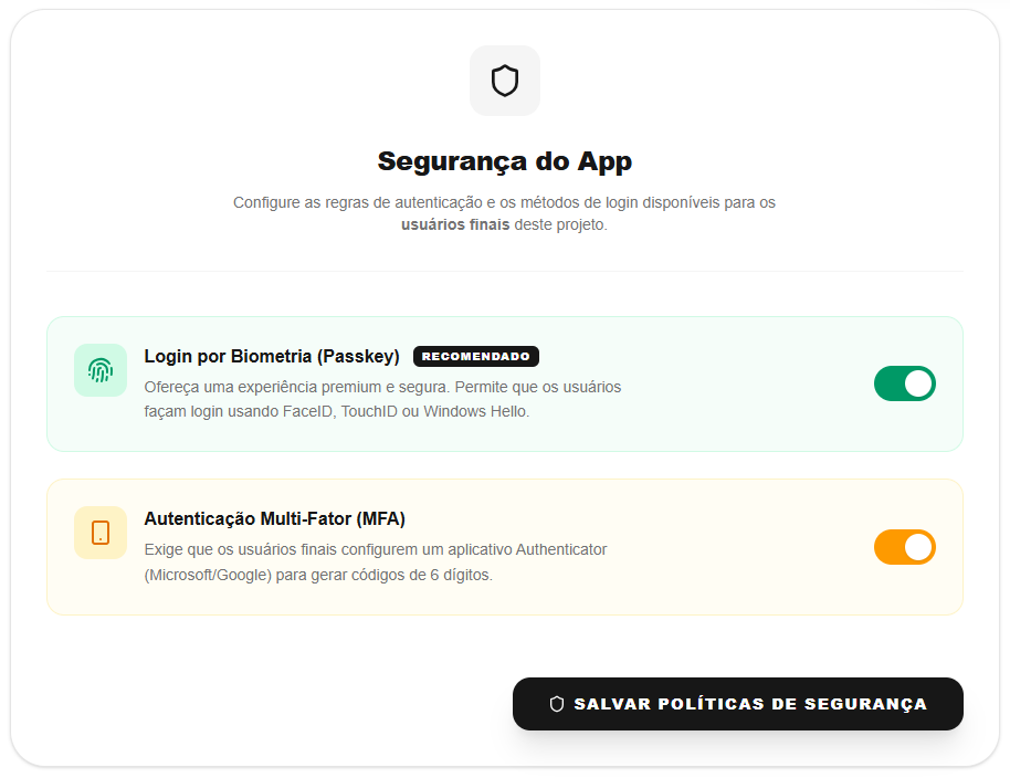 Segurança do App Gerado